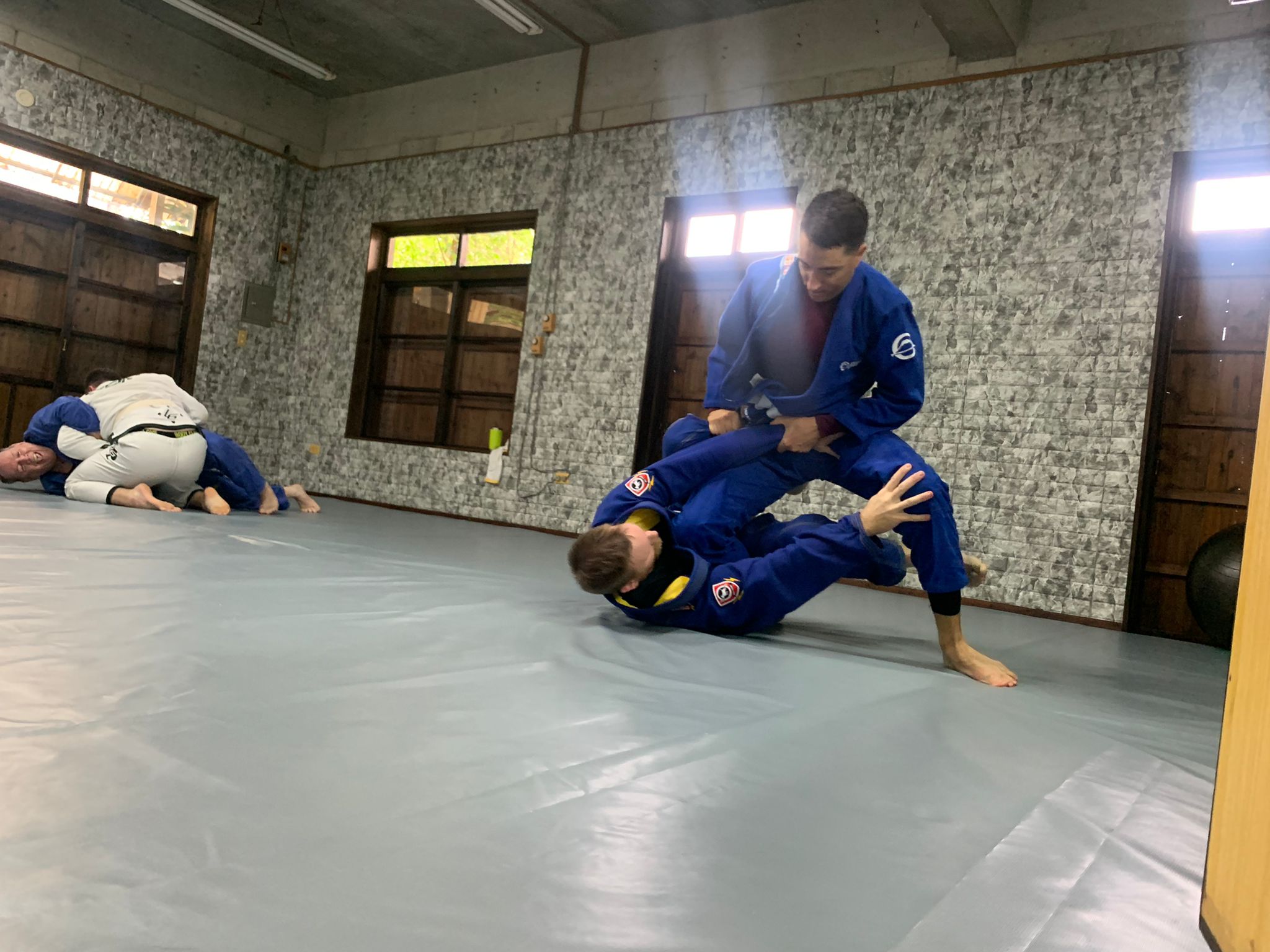 Brazilian Jiu Jitsu class training at BJJ House in Okinawa
